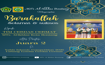 Raih Juara 2 di Yabis Islamic Competition 2026, Tim Cerdas Cermat MTs Al-Ikhlas Bontang Ukir Prestasi Gemilang